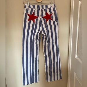 Free people striped firecracker jeans size 28